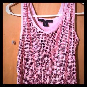 Denim 24/7 sequin tank top